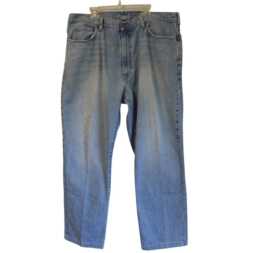 Vintage Polo Ralph Lauren Mens Light Wash Straight Leg Denim Jeans 38x27 Blue